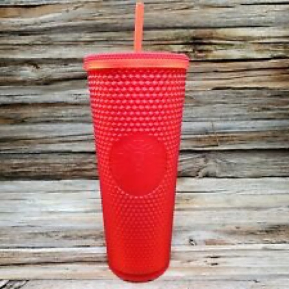 Red Starbucks matte studded cup NEW